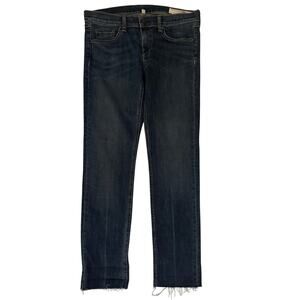 Rag & Bone Jeans Dark Blue, Frayed Hem, Dre Boyfriend Jeans- 28